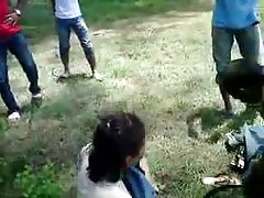 Rusa jovencita en la cara