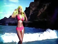 Sexy-blondi de un grupo de apoyo