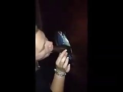 Bryunetochka es le gusta el plátano en la generosidad de los
